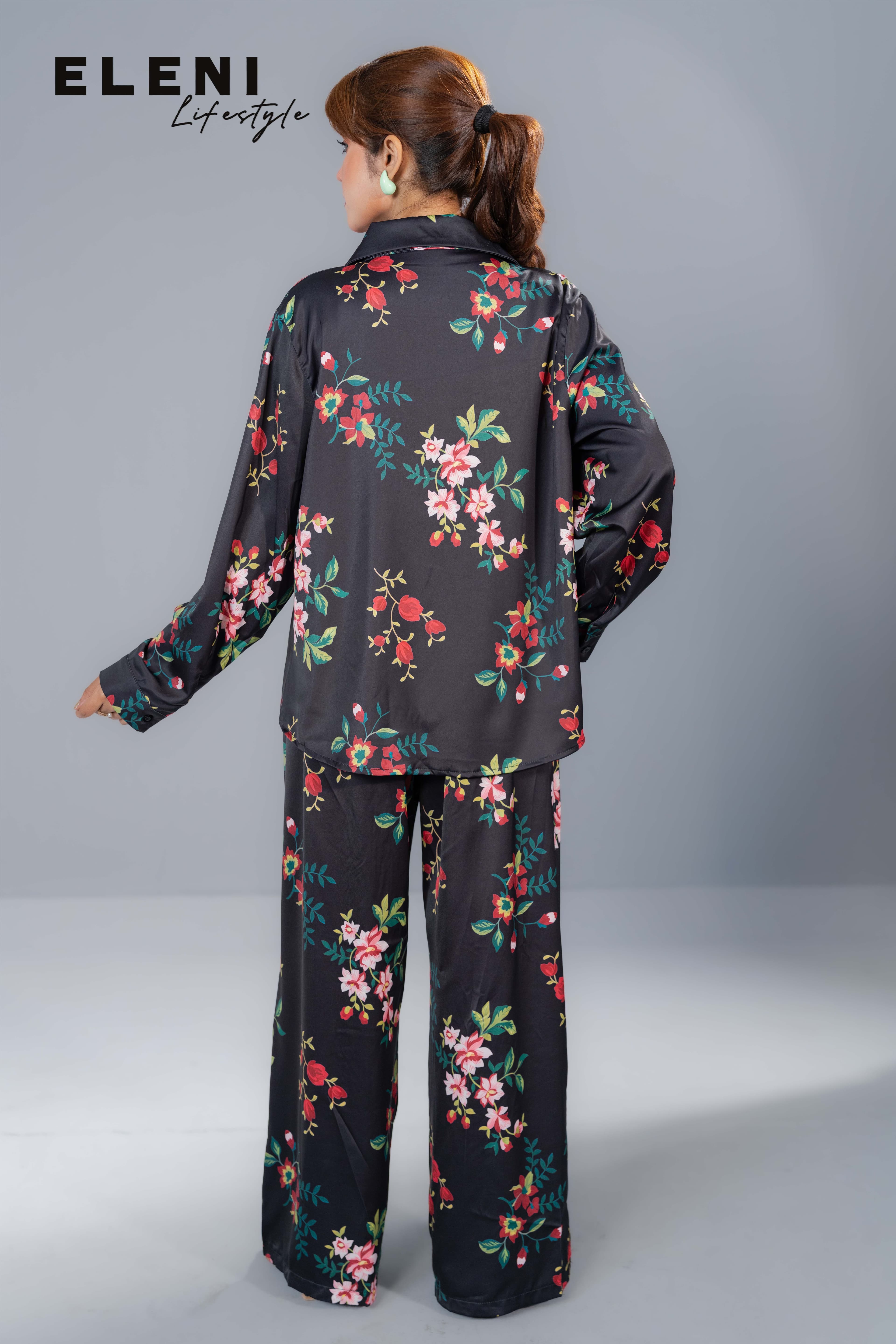 Botanical Satin Relaxed Co-Ord Set