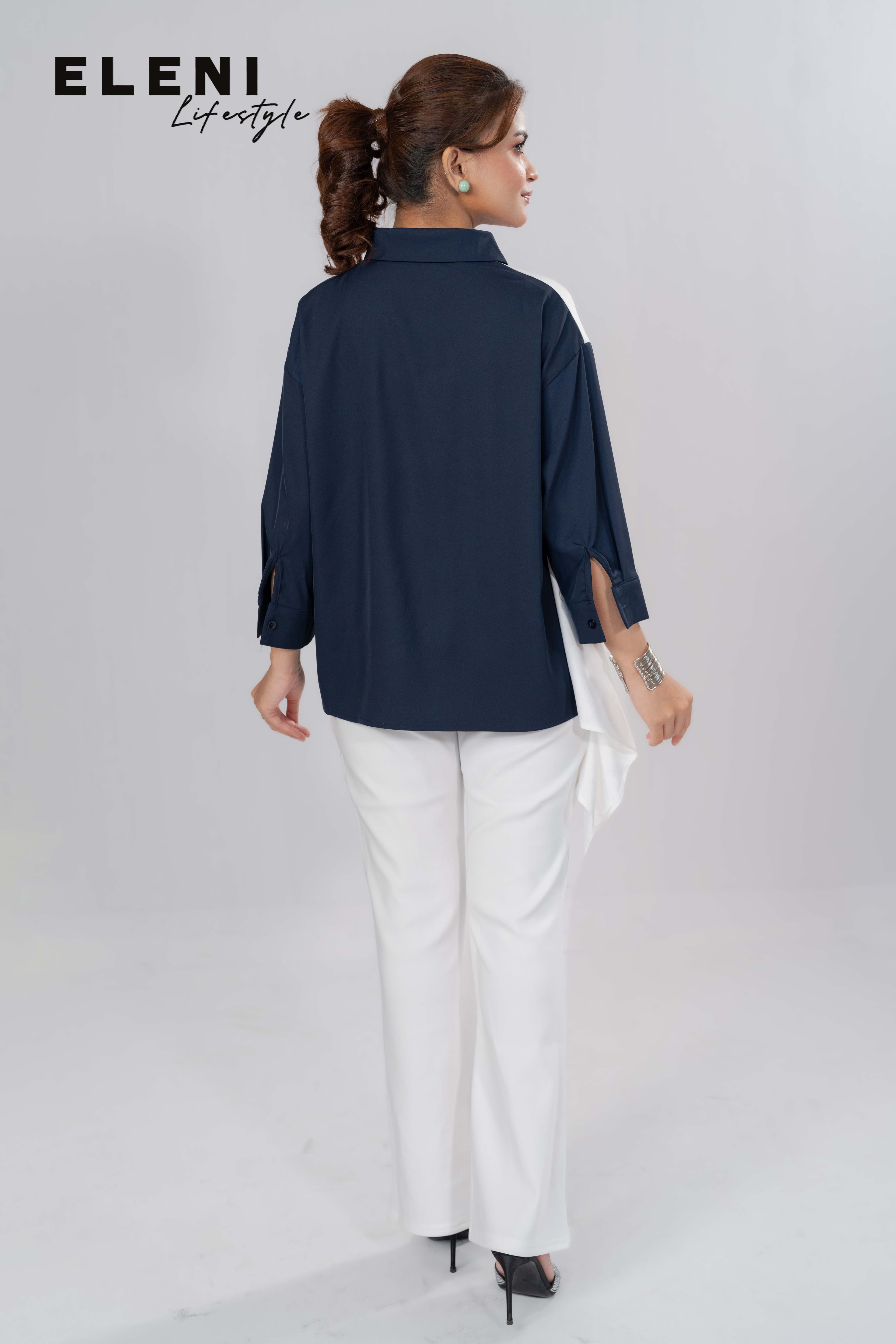 Botanical Floral Scarf Shirt