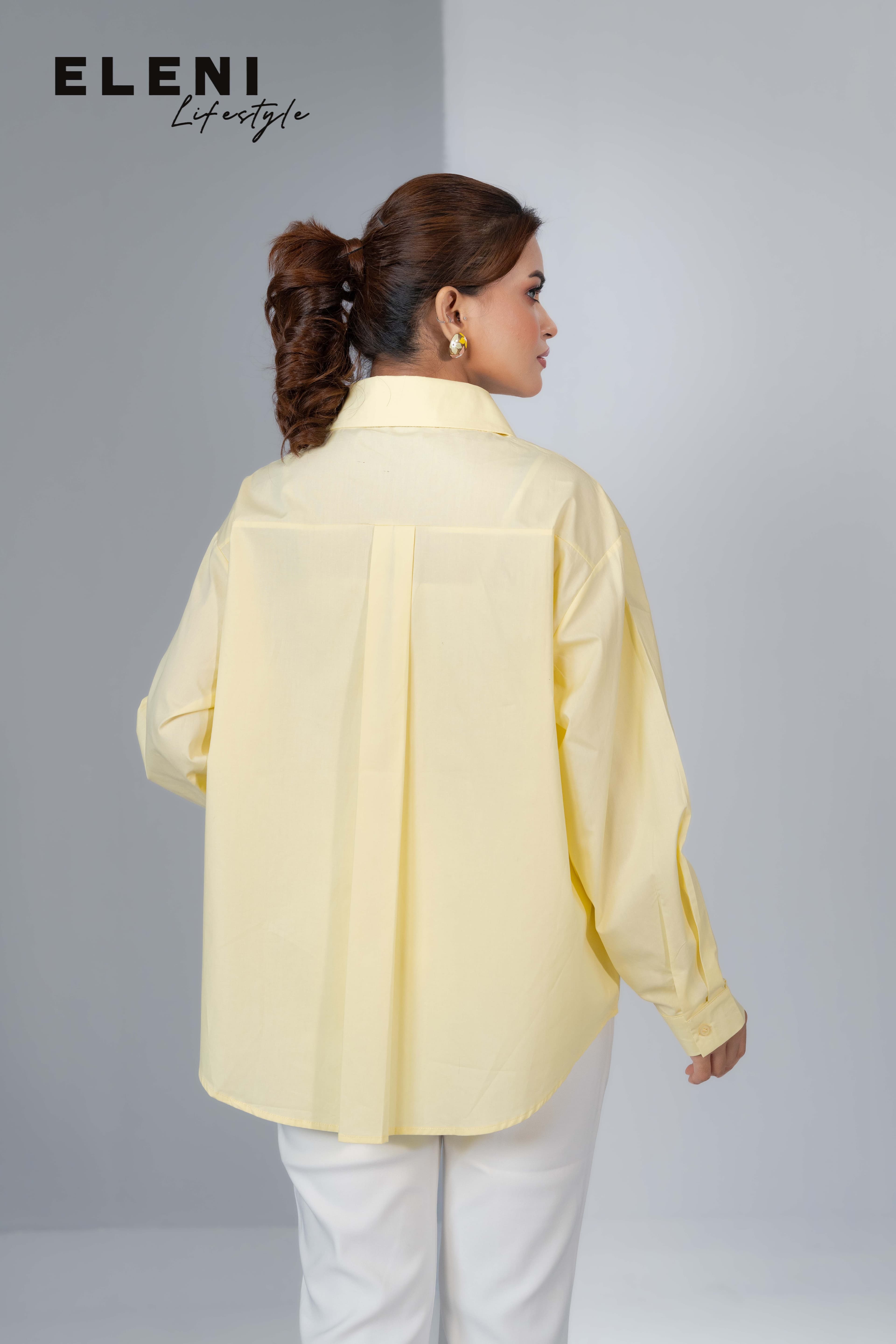 3D Floral Applique Oversized Shirt